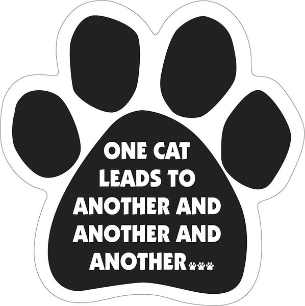 Magnetic Pedigrees "One Cat Leads To Another…" Paw Magnet slide 1 of 1