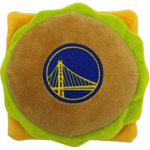 Pets First Hamburger Squeaky Dog Chew Toy, Golden State Warriors
