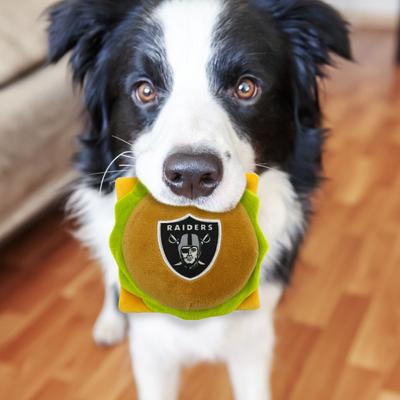 Show full view: Pets First Hamburger Squeaky Dog Chew Toy, Las Vegas Raiders slide 3 of 6