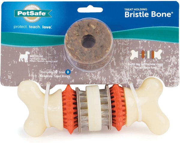 PetSafe Busy Buddy Bristle Bone Treat Dispensing Tough Dog Chew Toy, Medium slide 1 of 10