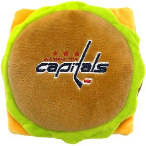 Pets First Hamburger Squeaky Dog Chew Toy, Washington Capitals