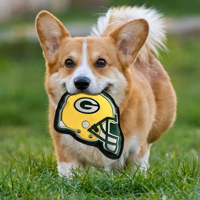 Show full view: Pets First Helmet Tough Squeaky Dog Chew Toy, Green Bay Packers slide 3 of 6