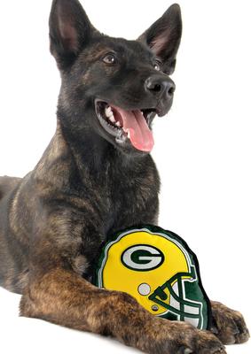 Show full view: Pets First Helmet Tough Squeaky Dog Chew Toy, Green Bay Packers slide 4 of 6