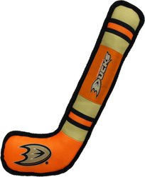 Pets First Hockey Stick Tough Squeaky Dog Chew Toy, Anaheim Ducks