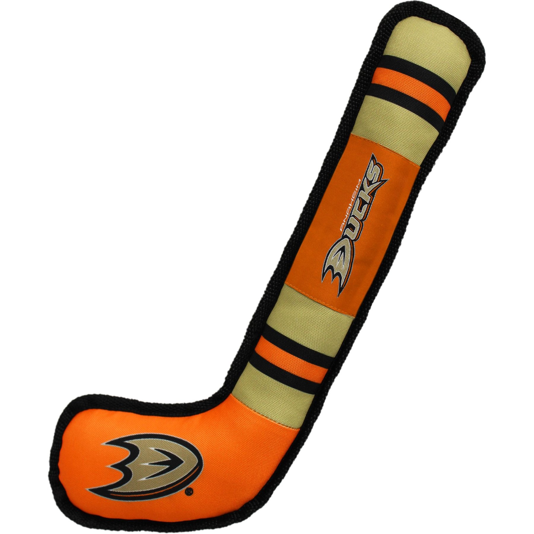 Pets First Hockey Stick Tough Squeaky Dog Chew Toy, Anaheim Ducks