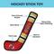 Show in main carousel: Pets First Hockey Stick Tough Squeaky Dog Chew Toy, New Jersey Devils slide 4 of 6