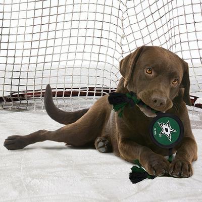 Show full view: Pets First Hockey Puck Tough Squeaky Dog Chew Toy, Dallas Stars slide 3 of 7