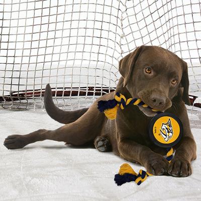 Show full view: Pets First Hockey Puck Tough Squeaky Dog Chew Toy, Nashville Predators slide 3 of 6