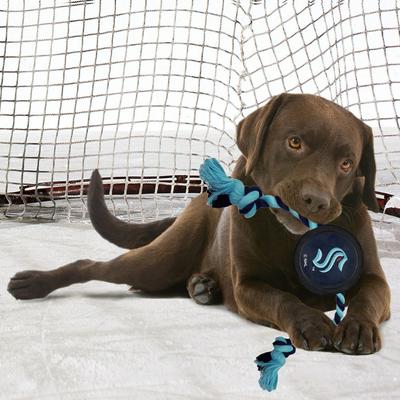 Show full view: Pets First Hockey Puck Tough Squeaky Dog Chew Toy, Seattle Kraken slide 3 of 7