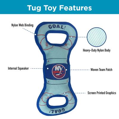 Show full view: Pets First Hockey Tug Tough Squeaky Dog Chew Toy, New York Islanders slide 5 of 6