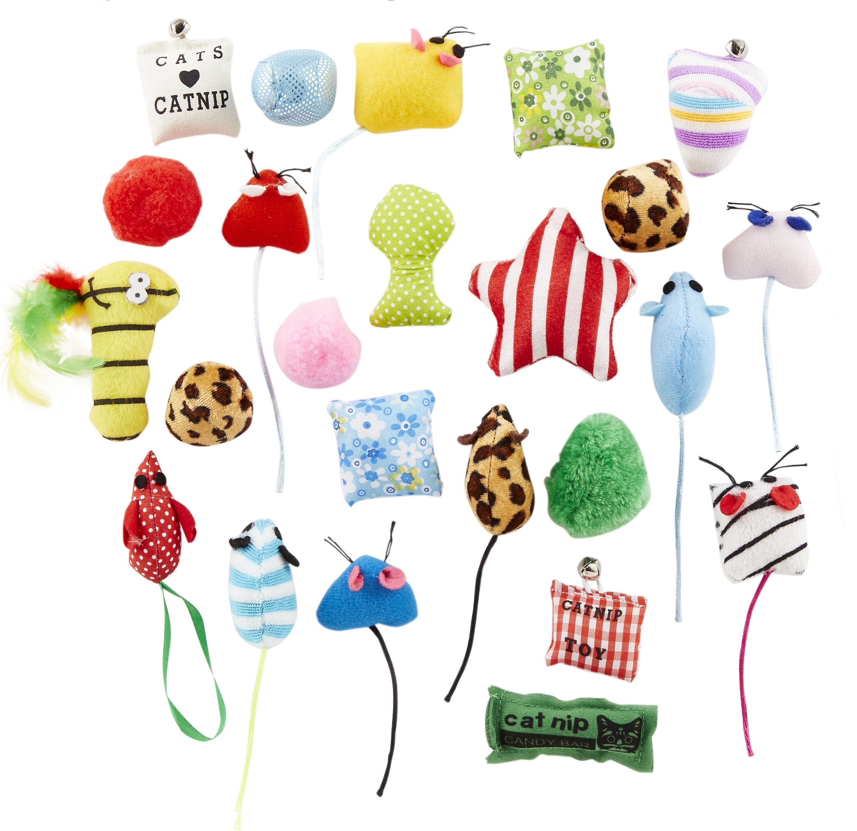 HDP Grab Bag Assorted Catnip Cat Toys Customer Questions