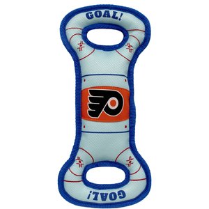 Pets First Hockey Tug Tough Squeaky Dog Chew Toy, Philadelphia Flyers