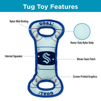 Show full view: Pets First Hockey Tug Tough Squeaky Dog Chew Toy, Seattle Kraken slide 5 of 6