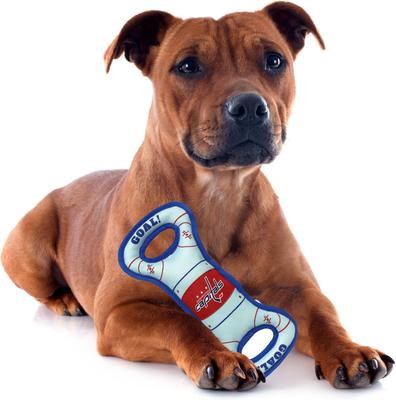 Show full view: Pets First Hockey Tug Tough Squeaky Dog Chew Toy, Washington Capitals slide 3 of 6