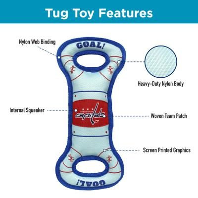 Show full view: Pets First Hockey Tug Tough Squeaky Dog Chew Toy, Washington Capitals slide 5 of 6