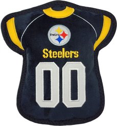 Pets First Jersey Tough Squeaky Dog Chew Toy, Pittsburgh Steelers