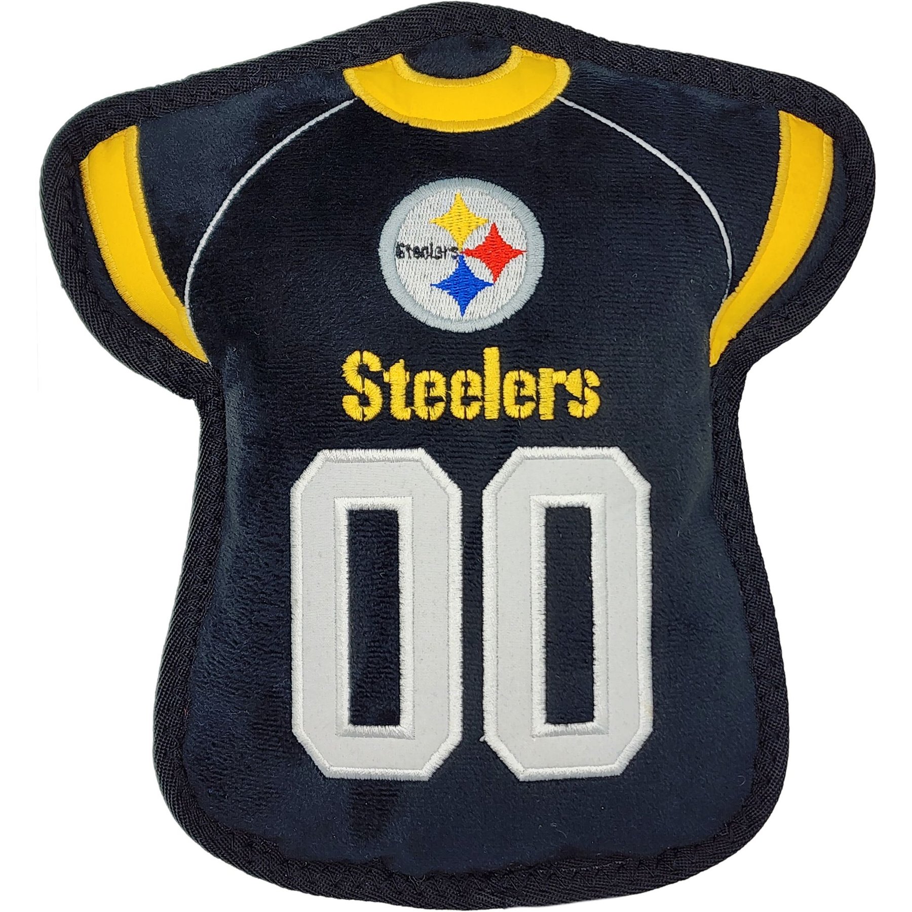 Pets First Jersey Tough Squeaky Dog Chew Toy, Pittsburgh Steelers