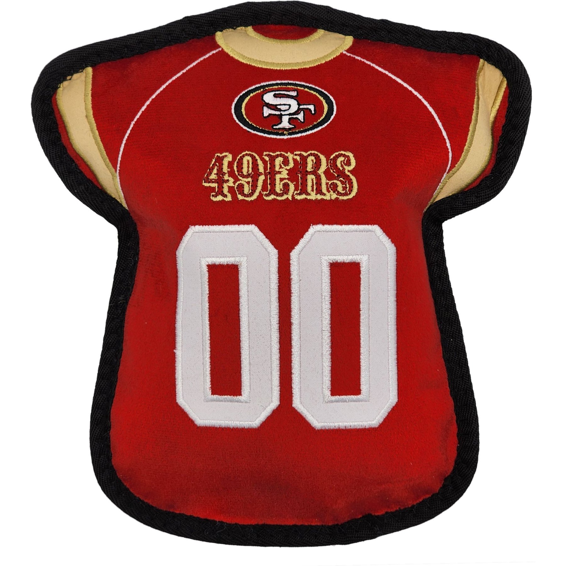 Pets First Jersey Tough Squeaky Dog Chew Toy, San Francisco 49ers
