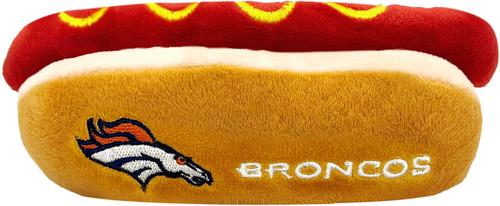 Show full view: Pets First Hot Dog Squeaky Dog Chew Toy, Denver Broncos slide 2 of 7