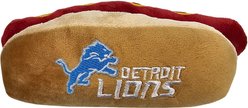 Pets First Hot Dog Squeaky Dog Chew Toy, Detroit Lions