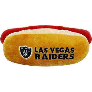 Pets First Hot Dog Squeaky Dog Chew Toy, Las Vegas Raiders