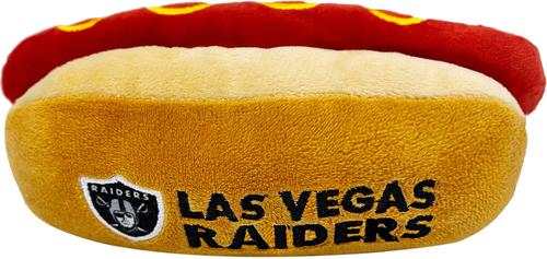 Show full view: Pets First Hot Dog Squeaky Dog Chew Toy, Las Vegas Raiders slide 2 of 6
