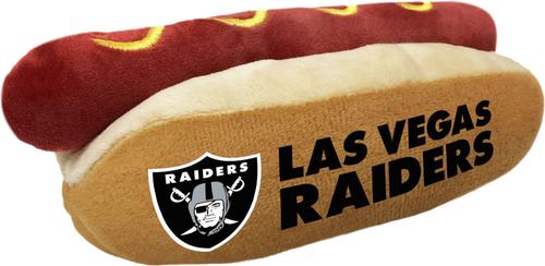 Show full view: Pets First Hot Dog Squeaky Dog Chew Toy, Las Vegas Raiders slide 3 of 6