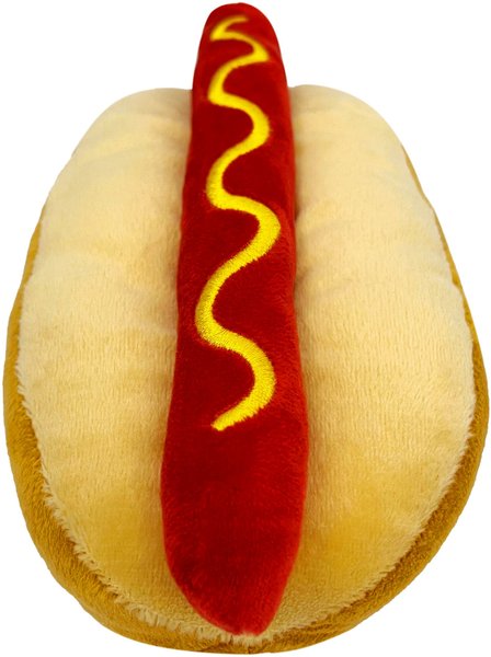 Show full view: Pets First Hot Dog Squeaky Dog Chew Toy, Las Vegas Raiders slide 4 of 6