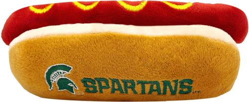 Show full view: Pets First Hot Dog Squeaky Dog Chew Toy, Michigan State slide 2 of 7