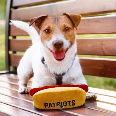 Show full view: Pets First Hot Dog Squeaky Dog Chew Toy, New England Patriots slide 6 of 7