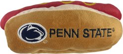 Pets First Hot Dog Squeaky Dog Chew Toy, Penn State