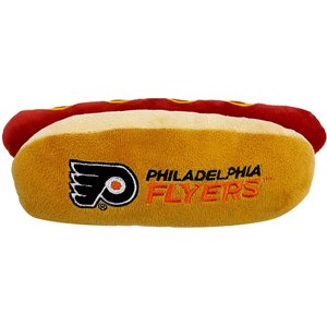 Pets First Hot Dog Squeaky Dog Chew Toy, Philadelphia Flyers