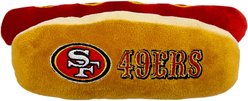 Pets First Hot Dog Squeaky Dog Chew Toy, San Francisco 49ers