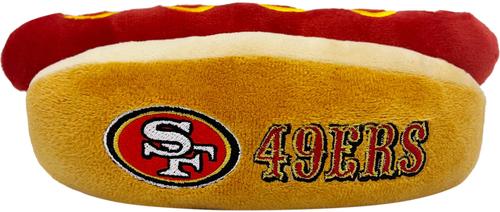Show full view: Pets First Hot Dog Squeaky Dog Chew Toy, San Francisco 49ers slide 2 of 6
