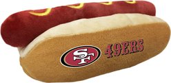 Pets First Hot Dog Squeaky Dog Chew Toy, San Francisco 49ers slide 2 of 5
