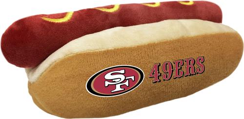 Show full view: Pets First Hot Dog Squeaky Dog Chew Toy, San Francisco 49ers slide 3 of 6