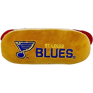 Pets First Hot Dog Squeaky Dog Chew Toy, St. Louis Blues