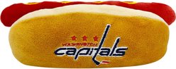 Pets First Hot Dog Squeaky Dog Chew Toy, Washington Capitals