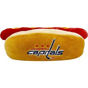 Pets First Hot Dog Squeaky Dog Chew Toy, Washington Capitals