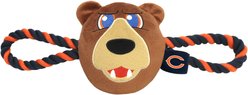 Pets First Mascot Tough Squeaky Plush Dog Chew Toy, Chicago Bears