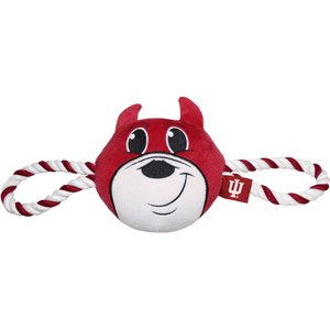Pets First Mascot Tough Squeaky Plush Dog Chew Toy, Indiana
