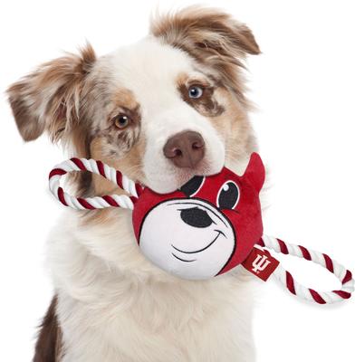 Show full view: Pets First Mascot Tough Squeaky Plush Dog Chew Toy, Indiana slide 3 of 5