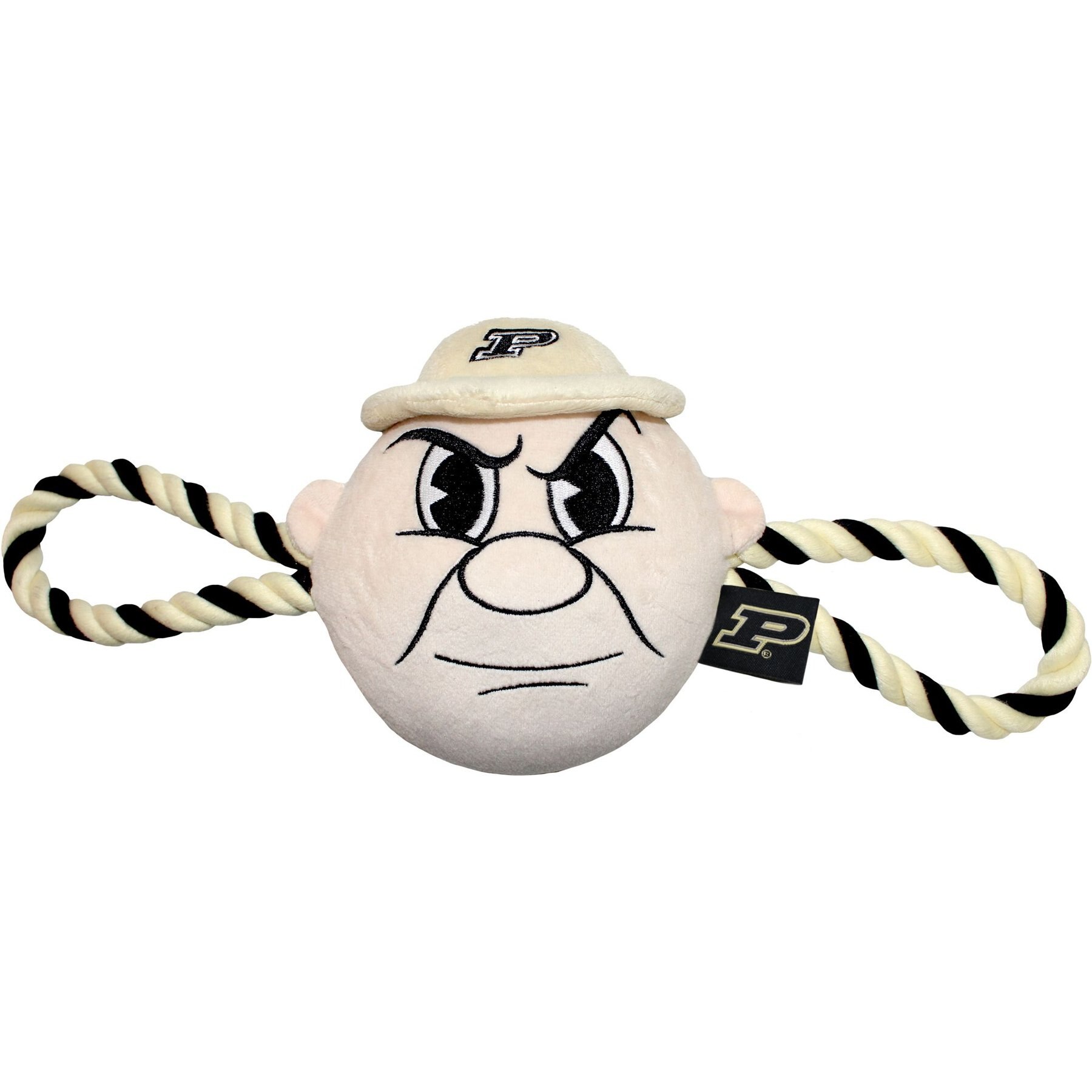 Pets First Mascot Tough Squeaky Plush Dog Chew Toy, Purdue