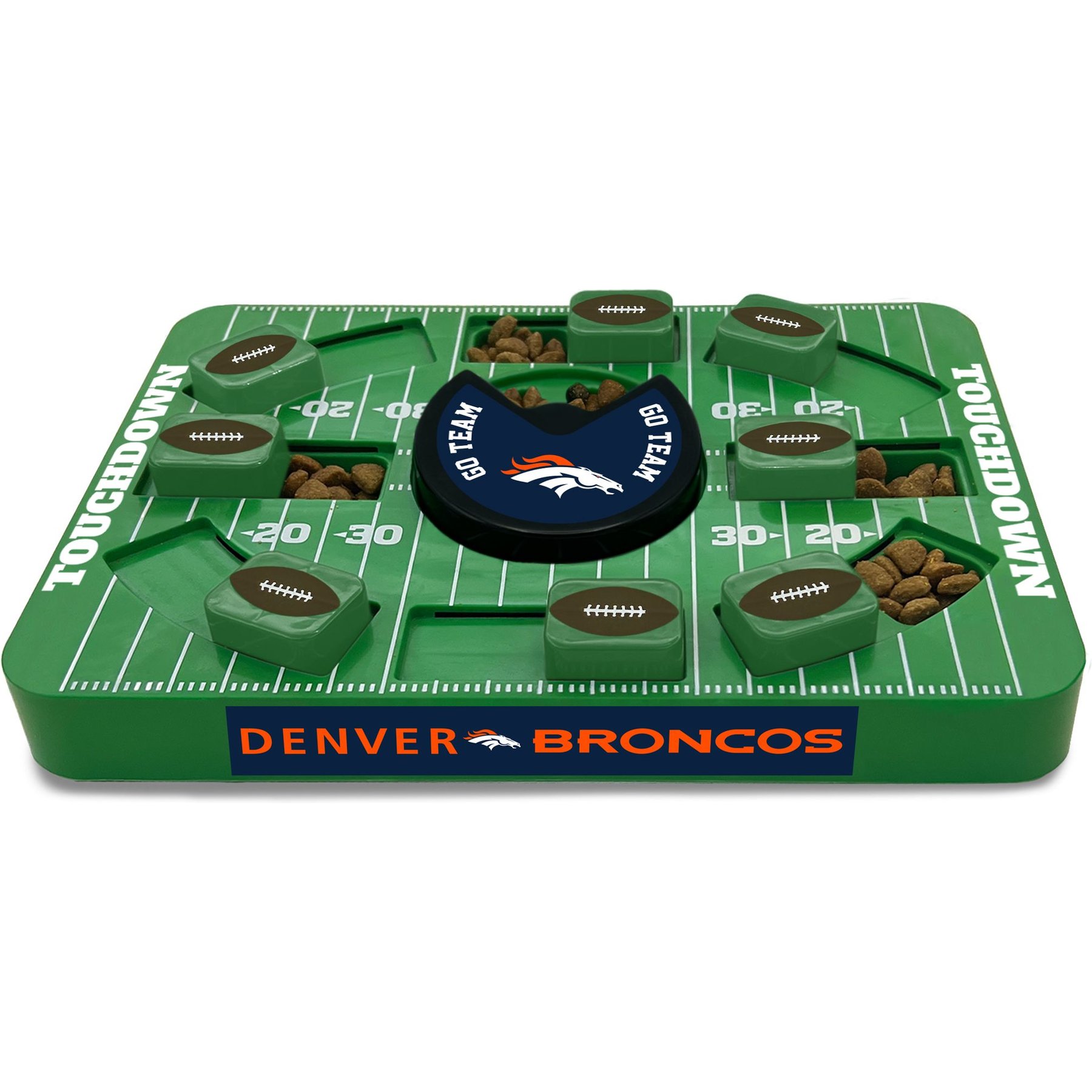 Pets First Large Treat Dispensing Dog Puzzle Toy, Denver Broncos