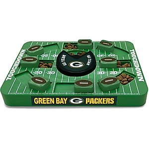 Pets First Large Treat Dispensing Dog Puzzle Toy, Green Bay Packers