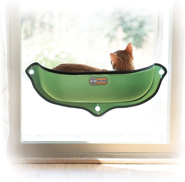 K&H Pet Products EZ Mount Kitty Sill Cat Window Perch, Green slide 1 of 9