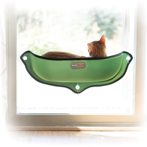 K&H Pet Products EZ Mount Kitty Sill Cat Window Perch, Green