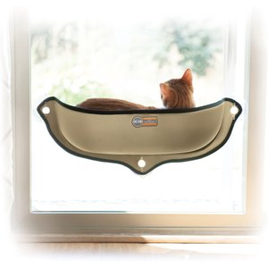 K&H Pet Products EZ Mount Kitty Sill Cat Window Perch, Tan