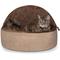 Show in main carousel: K&H Pet Products Self-Warming Hooded Cat Bed, Chocolate/Tan, Large slide 1 of 10