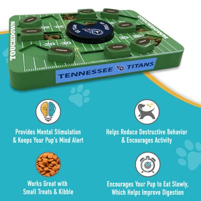 Show full view: Pets First Large Treat Dispensing Dog Puzzle Toy, Tennessee Titans slide 5 of 8